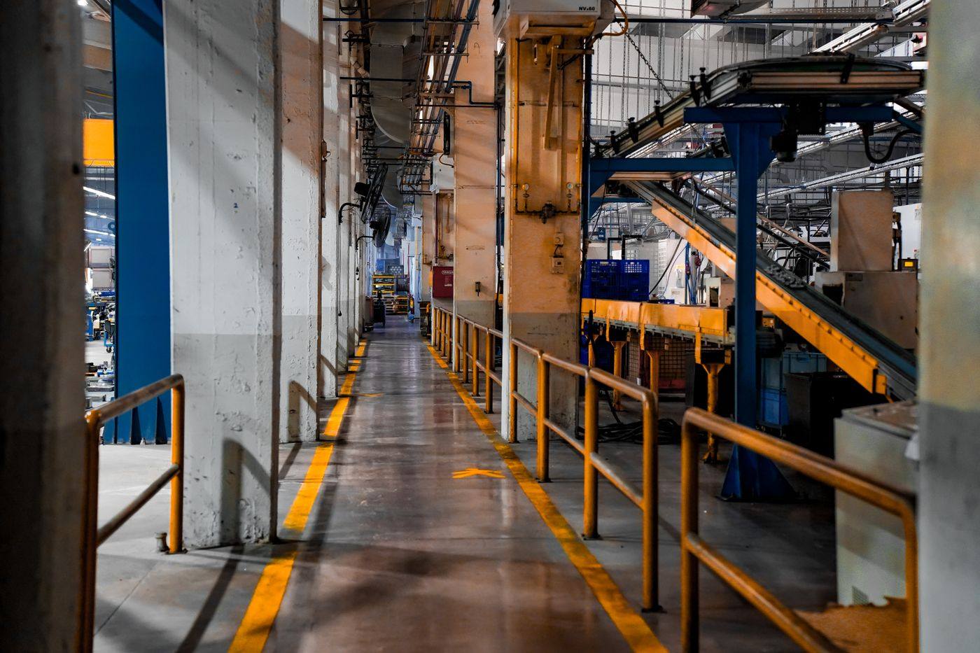 Modern manufacturing plant interior