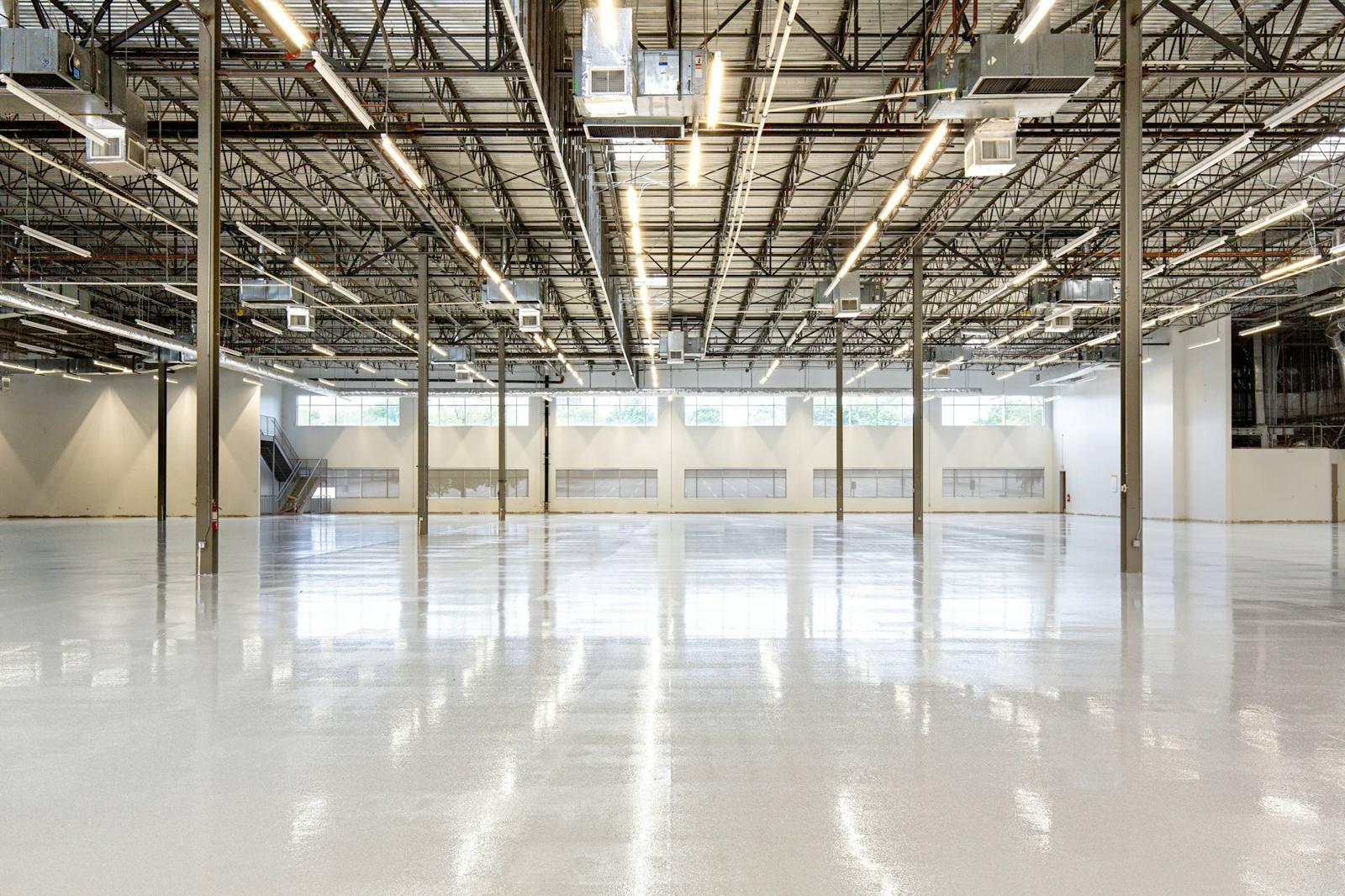 Clean, modern warehouse floor ready for optimized operations